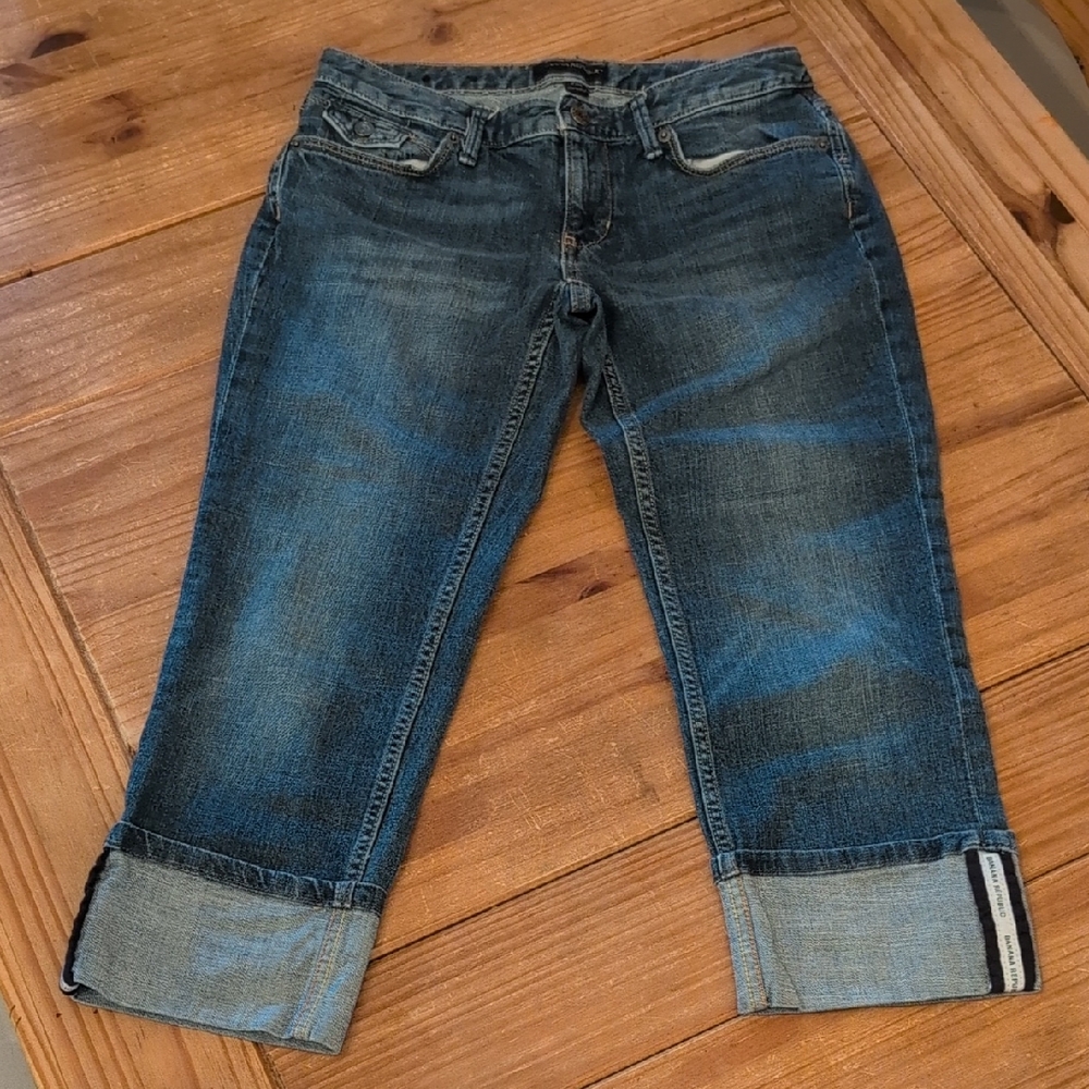 Women's Banana Republic Medium Blue Wash Cropped Jeans, Size 27/4